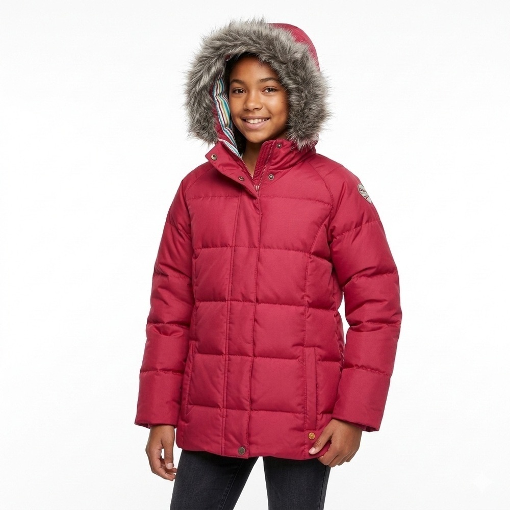 Burton Girls Snow Jacket XL Down Insulated Hooded Pink